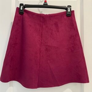 Zara Fuchsia Faux Suede Mini Skirt